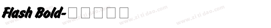 Flash Bold字体转换